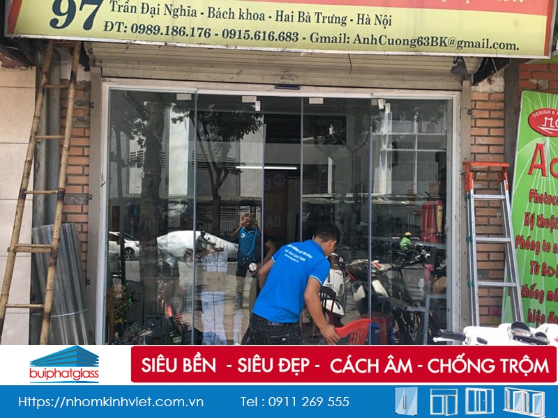 Lắp bộ cửa kính lùa Yachun cho nhà chị Ngọc Trần Đại Nghĩa