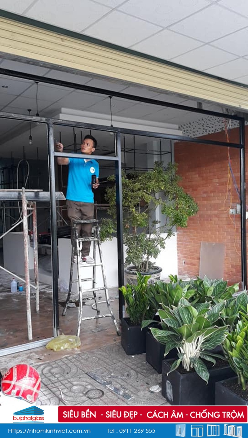 Lắp cửa kính khung inox tại An Phú, Tây Hưng Long Bình Chánh