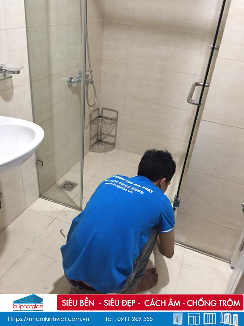 Lắp đặt Buồng tắm kính tại Chung Cư Đức Khải Quận 2, HCM