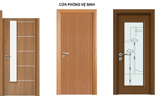 Cửa nhà tắm bằng gỗ