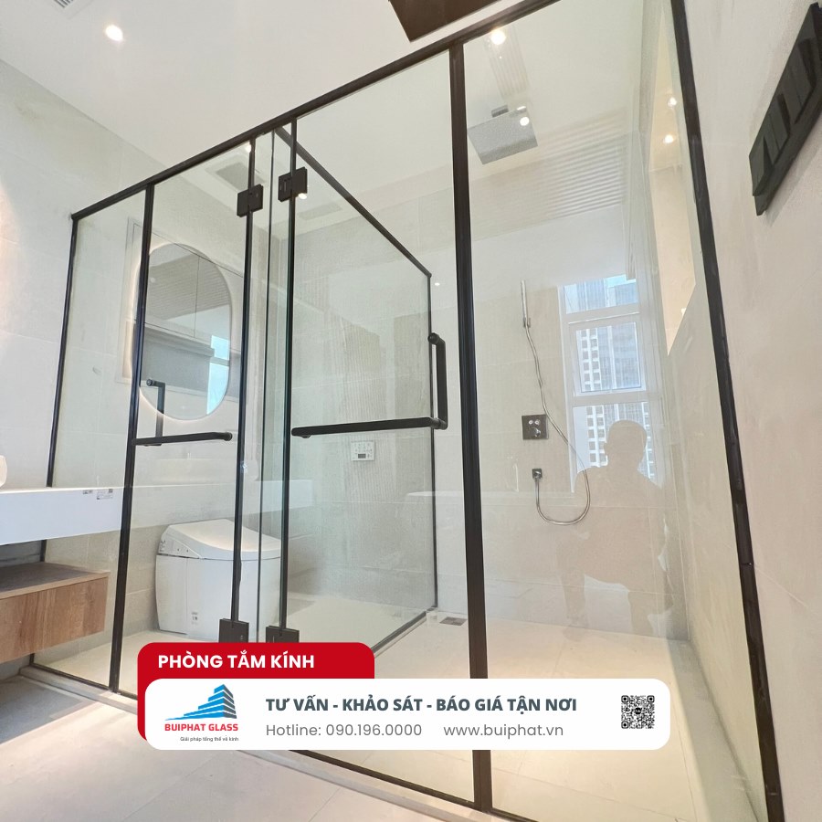 Lắp vách kính phòng tắm và khu vực vệ sinh Cát Linh, Đống Đa